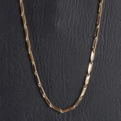 Mens Fancy Chain Necklace 3mm Golden