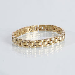 Golden Chain Bracelet For Men 10mm
