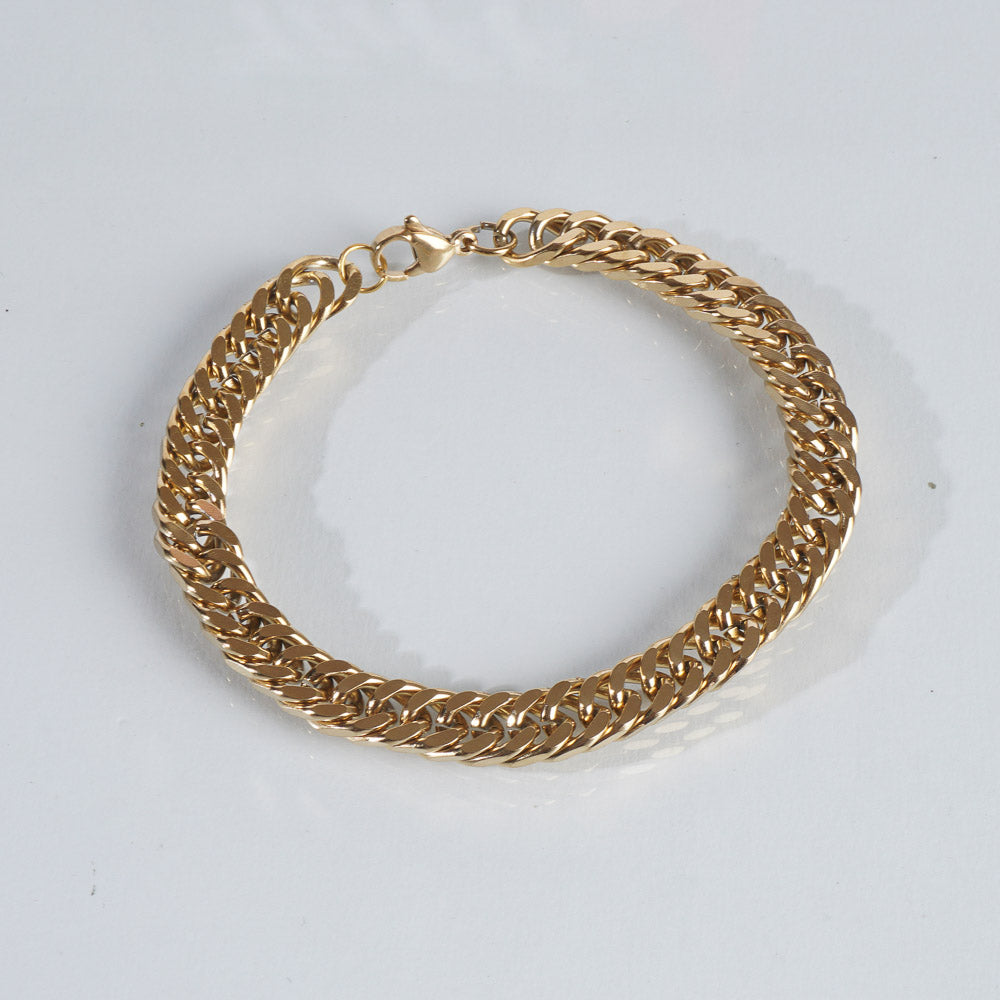 Mens Golden Chain Bracelet