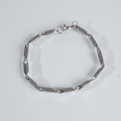 Mens Silver Chain Bracelet 3mm