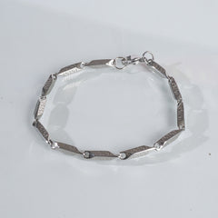 Mens Silver Chain Bracelet 3mm