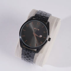 Black Chain Wrist Watch For Men & Women