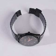 Black Chain Wrist Watch For Men & Women