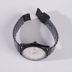 Black Chain Wrist Watch For Men & Women Watch