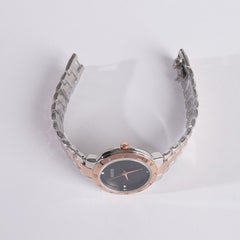 Two Tone Women Stylish Chain Wrist Watch B