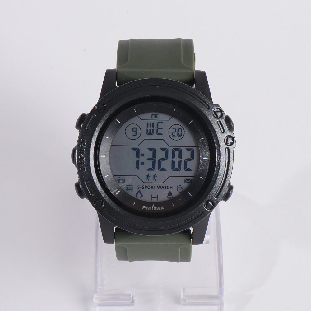 Mens Digital LED Sport Watch Olive Green