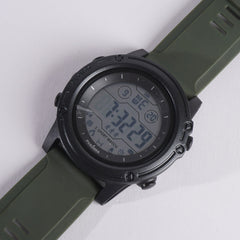 Mens Digital LED Sport Watch Olive Green