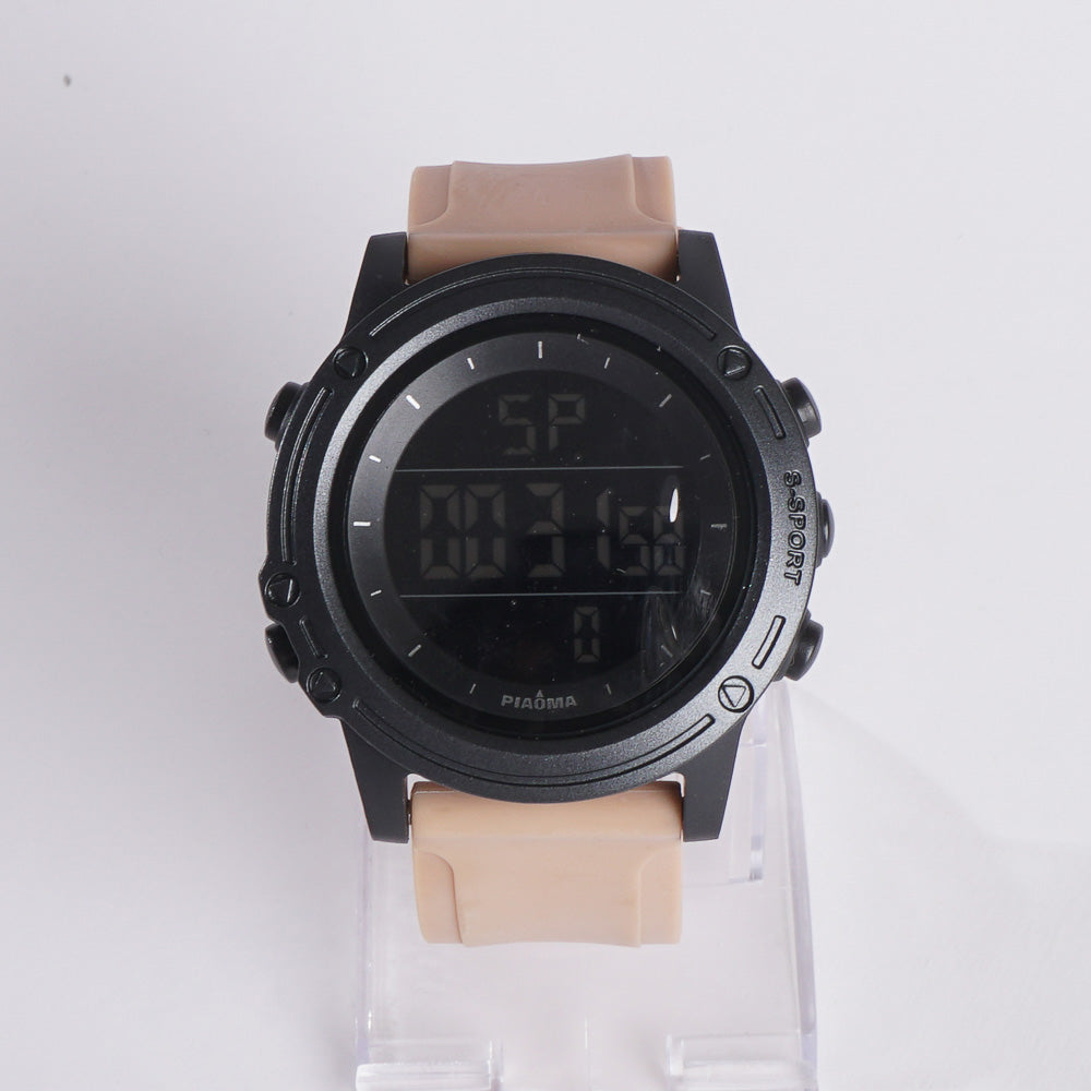 Mans Digital LED Sport Watch Beige
