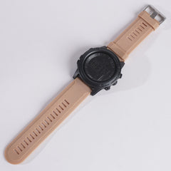 Mans Digital LED Sport Watch Beige