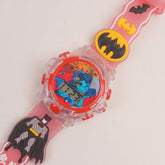 Kids Character digital watch light red