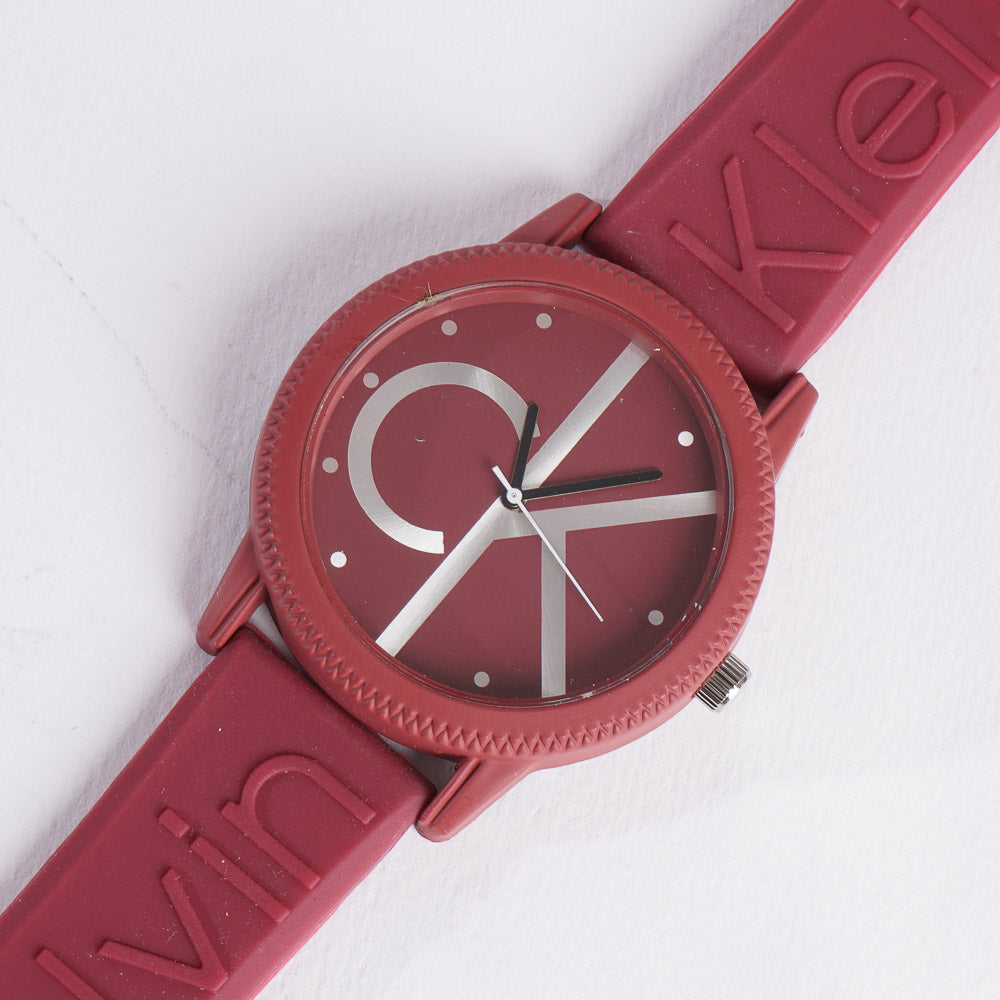 Casual Wrist Watch For Men & Women Maroon