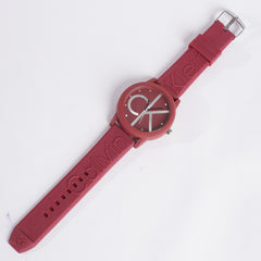 Casual Wrist Watch For Men & Women Maroon