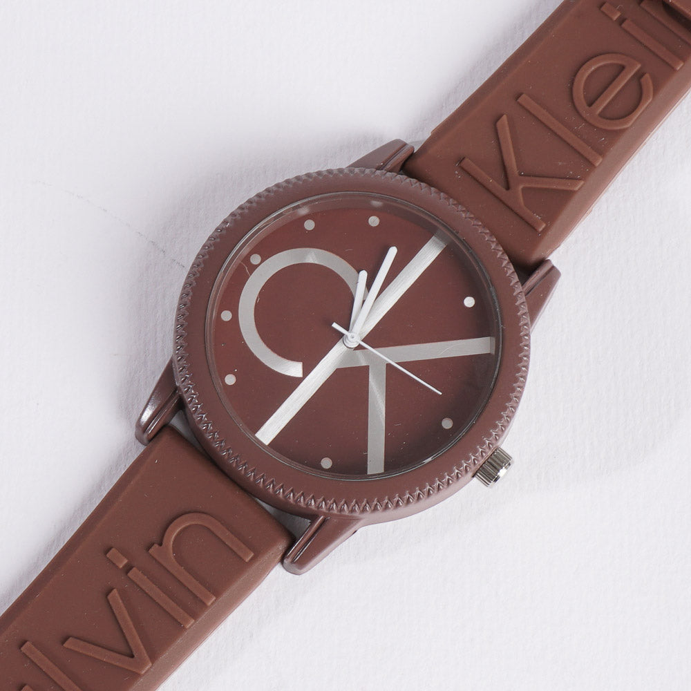 Casual Wrist Watch For Men & Women Brown