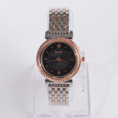 Two Tone Women Stylish Chain Wrist Watch Rosegold B