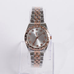 Two Tone Women's Chain Watch Rosegold Silver