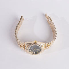 Women's Chain Watch Golden Black