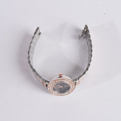 Two Tone Women's Chain Watch Rosegold Black