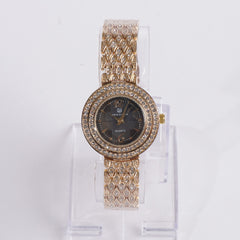 Women's Chain Watch Golden Black