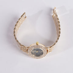Women's Chain Watch Golden Black