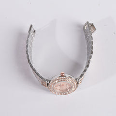 Two Tone Women's Chain Watch Rosegold Pink