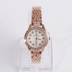 Women's Chain Watch Rosegold White
