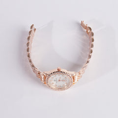 Women's Chain Watch Rosegold White