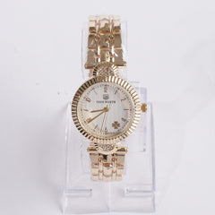 Women's Chain Watch Golden White