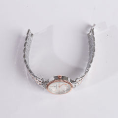 Two Tone Women's Chain Watch Rosegold White