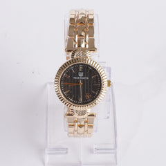 Women's Chain Watch Golden Black