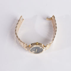 Women's Chain Watch Golden Black