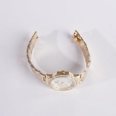 Women's Chain Watch Golden White