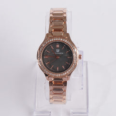 Women's Chain Watch Rosegold Black