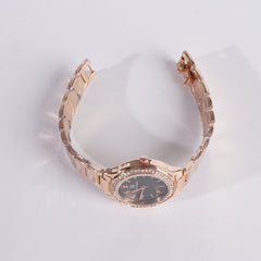 Women's Chain Watch Rosegold Black
