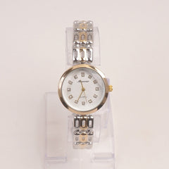 Two Tone Woman Silver Golden Watch With White Dial