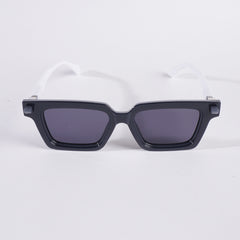 Blk-White Frame Sunglasses for Men & Women MJ