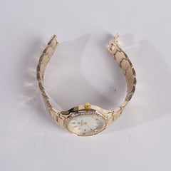 Women's Chain Watch Golden White