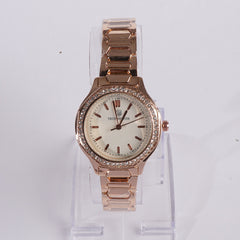 Women's Chain Watch Rosegold White