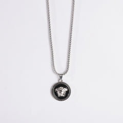 Mens Chain Locket Silver V