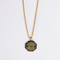 Mens Chain Locket Golden A