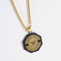 Mens Chain Locket Golden A