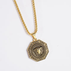 Mens Chain Locket Golden V