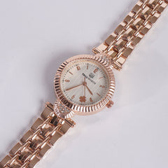Women's Chain Watch Rosegold White