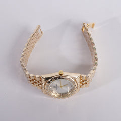 Women's Chain Watch Golden White