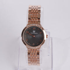 Women's Chain Watch Rosegold Black