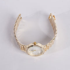 Women's Chain Watch Golden White