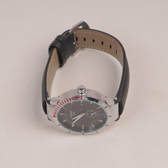 Black Straps Mans Watch With Black Dial
