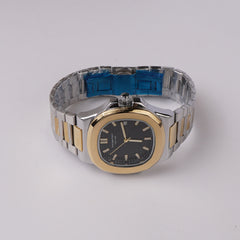 Mens Chain Wrist Watch Two Tone