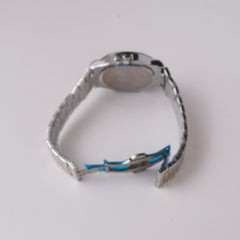 Mens Chain Wrist Watch Two Tone