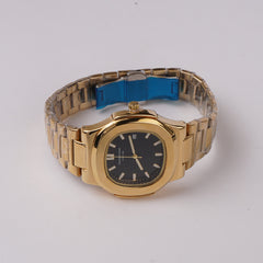 Mens Chain Wrist Watch Golden