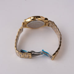 Mens Chain Wrist Watch Golden